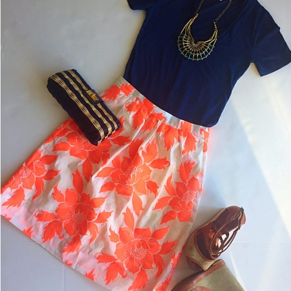 ❌SOLD❌ J. Crew Floral Flounce Skirt